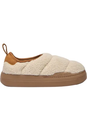 Moon Boot Buty, Kobieta, Beżowy, 35 EU, Skóra, Wsuwane ocieplane buty z polaru