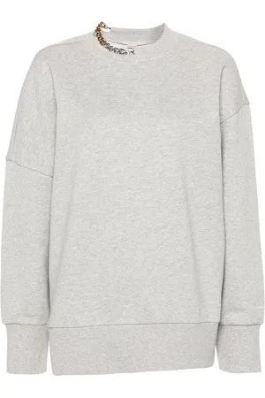 Stella McCartney Bluzy, Kobieta, Szary, S, Jasnoszara melanżowa bluza dresowa