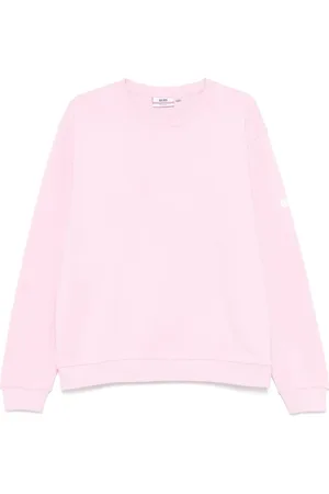 GCDS Bluzy, Mężczyzna, Różowy, M, Różowy Fioletowy Crewneck Sweter