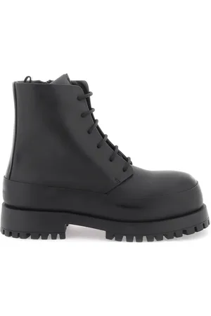 Salvatore Ferragamo Buty, Mężczyzna, Czarny, 41 EU, Skóra, Sznurowane Botki