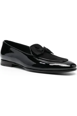 TAGLIATORE Buty, Mężczyzna, Czarny, 42 EU, Skóra, Loafer Patent Bow