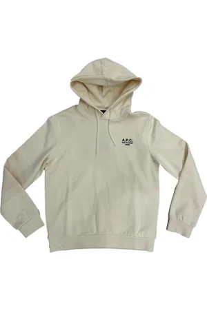 A.P.C. Bluzy, Mężczyzna, Beżowy, L, Bawełna, Fleece Hoodie Standard Rue Madame