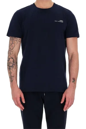 A.P.C. Koszulki, Mężczyzna, Niebieski, XL, Bawełna, Unisexowy T-shirt o prostym kroju