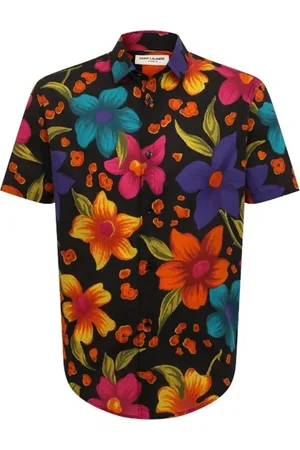 Saint Laurent Koszule, Mężczyzna, Wielobarwność, M, Regular Fit Włoska Koszula z Bawełny