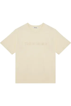 WALES BONNER Koszulki, Mężczyzna, Żółty, S, T-shirt z krótkim rękawem i okrągłym dekoltem