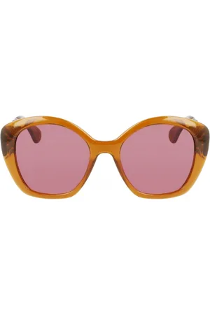 Lanvin Akcesoria, Kobieta, brązowy, ONE SIZE, Okulary przeciwsłoneczne w stylu motyla z octanu