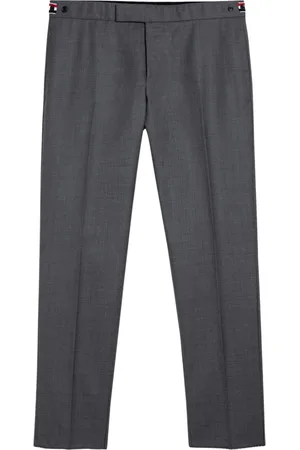 Thom Browne Spodnie, Mężczyzna, Szary, L, Wełna, Dopasowane spodnie