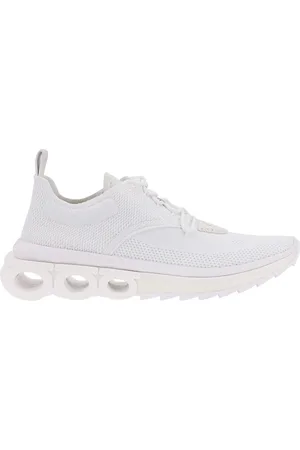 Salvatore Ferragamo Buty, Mężczyzna, Biały, 38 1/2 EU, Nylon, Białe sneakersy Nima Knit
