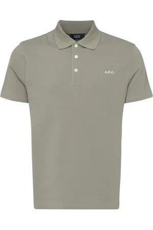 A.P.C. Koszulki, Mężczyzna, Zielony, L, Bawełna, Bawełniana Koszulka Polo