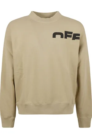 OFF-WHITE Bluzy, Mężczyzna, Beżowy, S, Skate Crewneck Sweaters