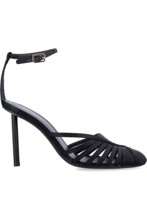 Salvatore Ferragamo Buty, Kobieta, Czarny, 37 1/2 EU, Satyna, Sandały Ermelia