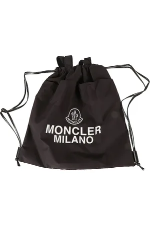 Moncler Torebki, Mężczyzna, Czarny, ONE SIZE, Bawełna, Torba Tote ze Sznurkiem