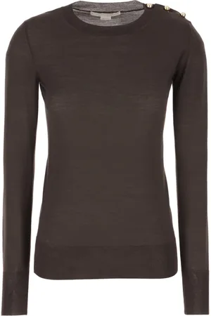 Stella McCartney Swetry, Kobieta, brązowy, M, Dzianina z okrągłym dekoltem