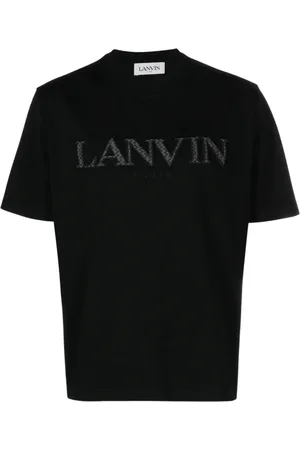 Lanvin Koszulki, Mężczyzna, Czarny, L, Bawełna, Curb Tee-Shirt