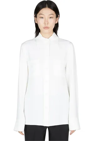 Stella McCartney Bluzki, Kobieta, Biały, M, Klasyczna koszula o swobodnym kroju