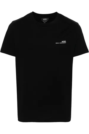 A.P.C. Koszulki, Mężczyzna, Czarny, L, Bawełna, Bawełniany T-shirt Jersey