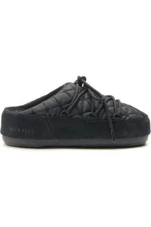 Moon Boot Buty, Kobieta, Czarny, 39 EU, Skóra, Sznurowane sandały z przeszyciami