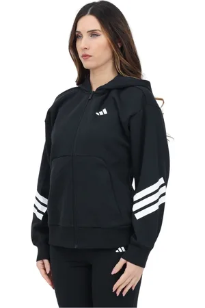 adidas Bluzy, Kobieta, Czarny, M, Bluza z kapturem Future Icons 3-Stripes Full-Zip