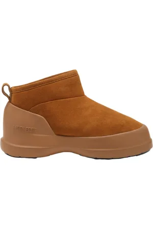 Moon Boot Buty, Kobieta, brązowy, 40 EU, Skóra, Luna Low Cognac Suede Winter Botki