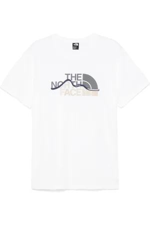 The North Face Koszulki, Mężczyzna, Biały, XL, Bawełna, T-shirt z białym nadrukiem logo z okrągłym dekoltem