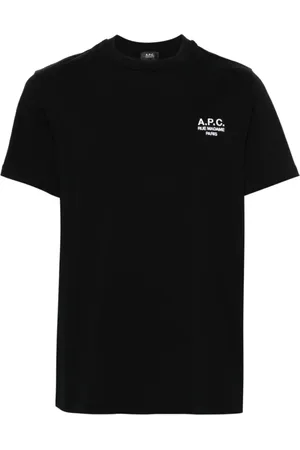 A.P.C. Koszulki, Mężczyzna, Czarny, XS, Bawełna, Standardowa koszulka Rue Madame