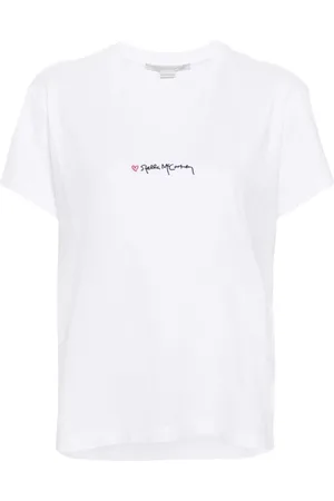Stella McCartney Koszulki, Kobieta, Biały, S, Damska koszulka T-shirt