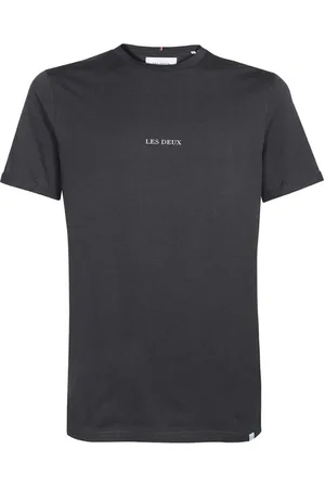 Les Deux Koszulki, Mężczyzna, Szary, 2XL, Bawełna, Bawełniany T-Shirt z Kontrastowym Logo