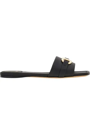 Salvatore Ferragamo Buty, Kobieta, Czarny, 36 EU, Skóra, Elisir Nero Leah Sliders