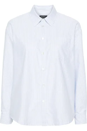 A.P.C. Bluzki, Kobieta, Niebieski, M, Bawełna, Chemise IAA Shirt