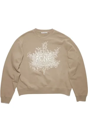 Acne Studios Bluzy, Mężczyzna, Beżowy, S, Bawełna, Stylowa Bluza