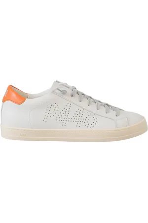 P448 Buty, Mężczyzna, Biały, 44 EU, Urban /Orange Sneakers Statement Style