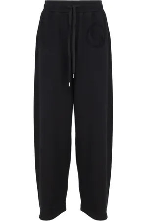 Stella McCartney Spodnie, Kobieta, Czarny, 2XS, Bawełna, Spodnie dresowe z logo