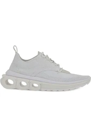 Salvatore Ferragamo Buty, Mężczyzna, Biały, 40 1/2 EU, Skóra, Gancini-Plaque Sneakers