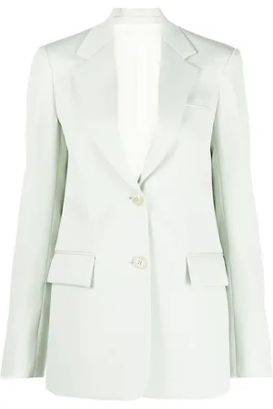 Lanvin Kurtki, Kobieta, Zielony, L, Wełna, Jasnozielona wełniana marynarka