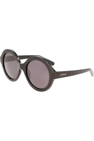 Lanvin Akcesoria, Kobieta, Czarny, ONE SIZE, Okrągłe okulary przeciwsłoneczne z octanu