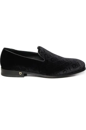 Salvatore Ferragamo Buty, Mężczyzna, Czarny, 41 EU, Czarne welurowe mokasyny