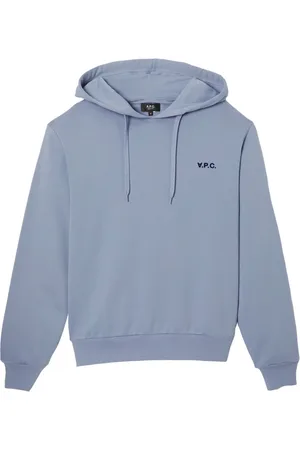 A.P.C. Bluzy, Mężczyzna, Niebieski, 2XL, Bawełna, Bawełniana Bluza z Kapturem