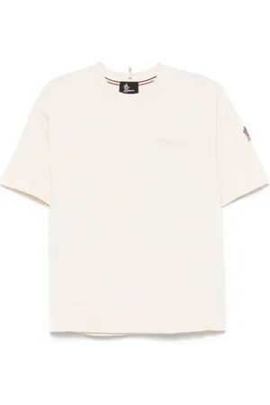Moncler Koszulki, Kobieta, Biały, L, Bawełna, T-shirt