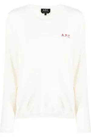 A.P.C. Swetry, Kobieta, Beżowy, L, Bawełna, Albane Logo Sweatshirt