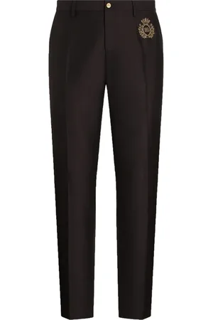 Dolce & Gabbana Spodnie, Mężczyzna, Niebieski, XL, Luźne Spodnie Slim Fit
