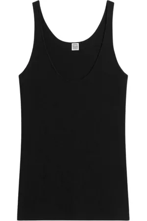 Totême Koszulki, Kobieta, Czarny, S, Minimalistyczny Sweter Tank Top