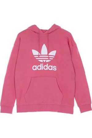 adidas Bluzy, Kobieta, Różowy, M, Bawełna, Lekka bluza z kapturem i kieszenią kangurką