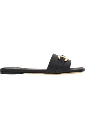 Salvatore Ferragamo Buty, Kobieta, Czarny, 38 EU, Skóra, Klapki Leah