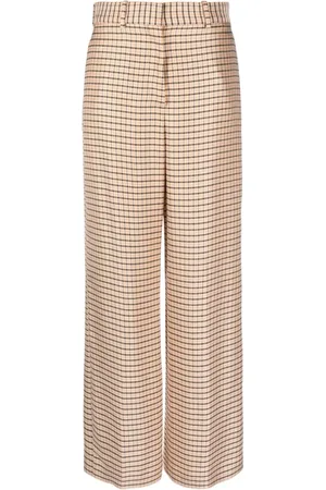 Lanvin Spodnie, Kobieta, brązowy, M, Szerokie spodnie z lejącego materiału