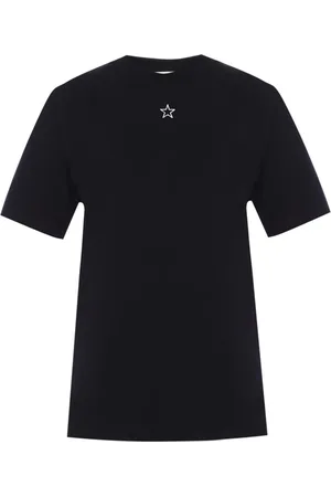 Stella McCartney Koszulki, Kobieta, Czarny, XS, Bawełna, Mini Star T-Shirt
