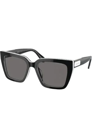 Swarovski Akcesoria, unisex, Czarny, ONE SIZE, Kryształowe okulary przeciwsłoneczne z soczewkami polaryzacyjnymi