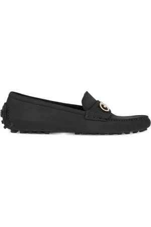 Salvatore Ferragamo Buty, Kobieta, Czarny, 36 EU, Skóra, Skórzane mokasyny Gancini
