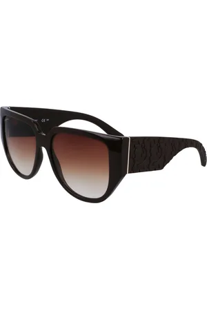 Salvatore Ferragamo Akcesoria, Kobieta, brązowy, ONE SIZE, Oversized Acetate Okulary