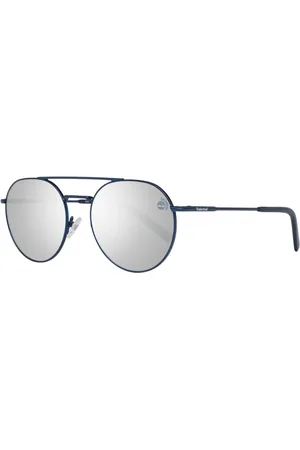 Timberland Akcesoria, unisex, Niebieski, ONE SIZE, Niebieskie metalowe okulary przeciwsłoneczne z polaryzacją