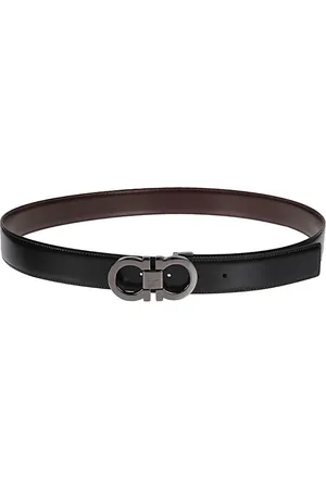Salvatore Ferragamo Akcesoria, Mężczyzna, Czarny, 105 CM, Skóra, Skórzany pasek